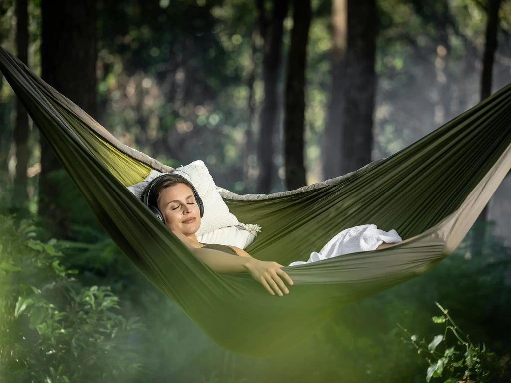 Forest bathing in nature