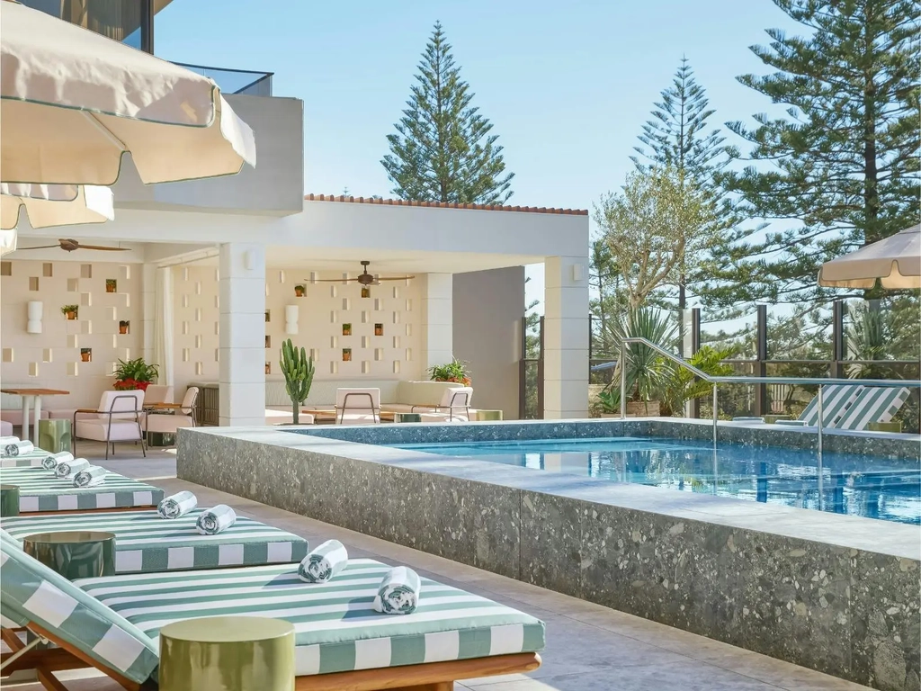 Pool area and cabanas