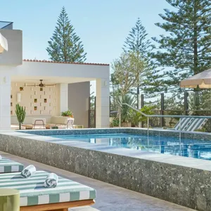 Pool area and cabanas