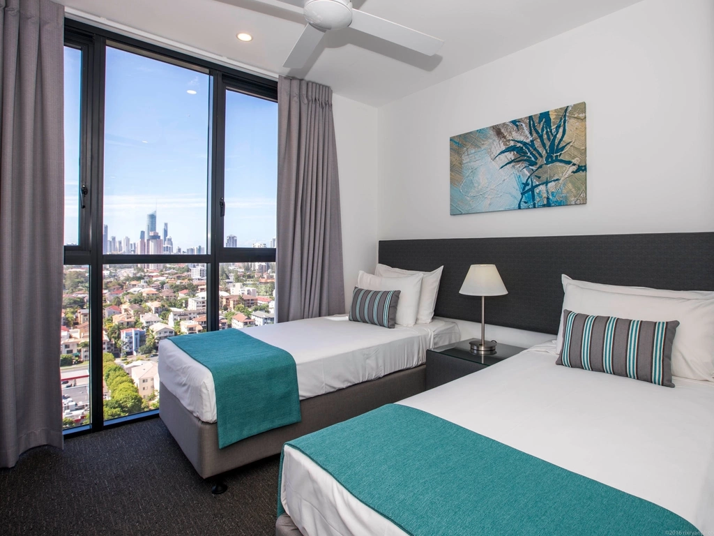 2nd Bedroom in 2 Bedroom Apartments at Synergy Broadbeach
