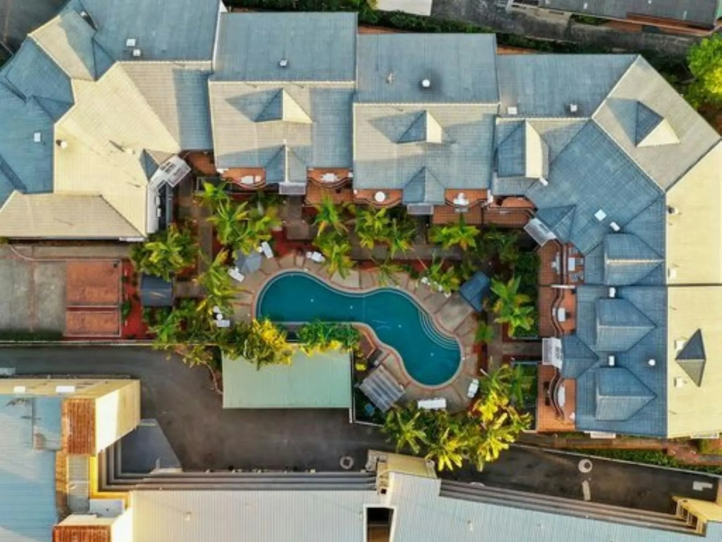 Overhead view of building
