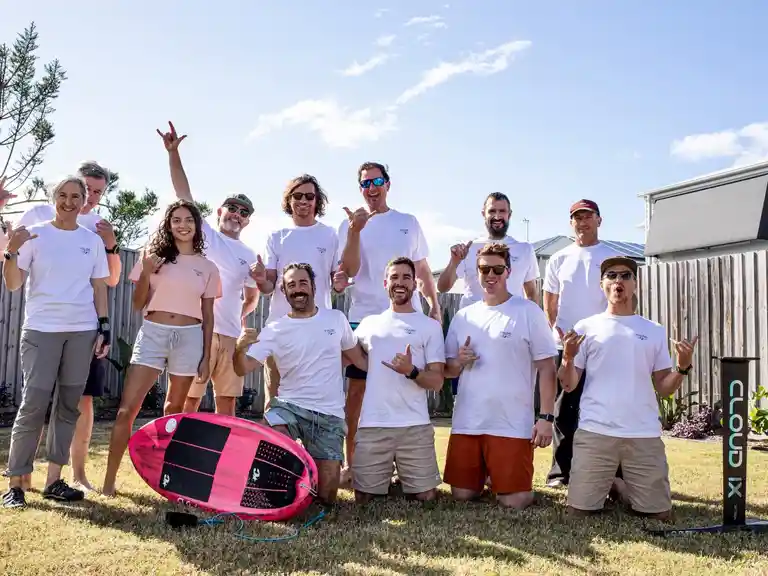 Foiling Australia coaches and student during a Foiling weekend retreat