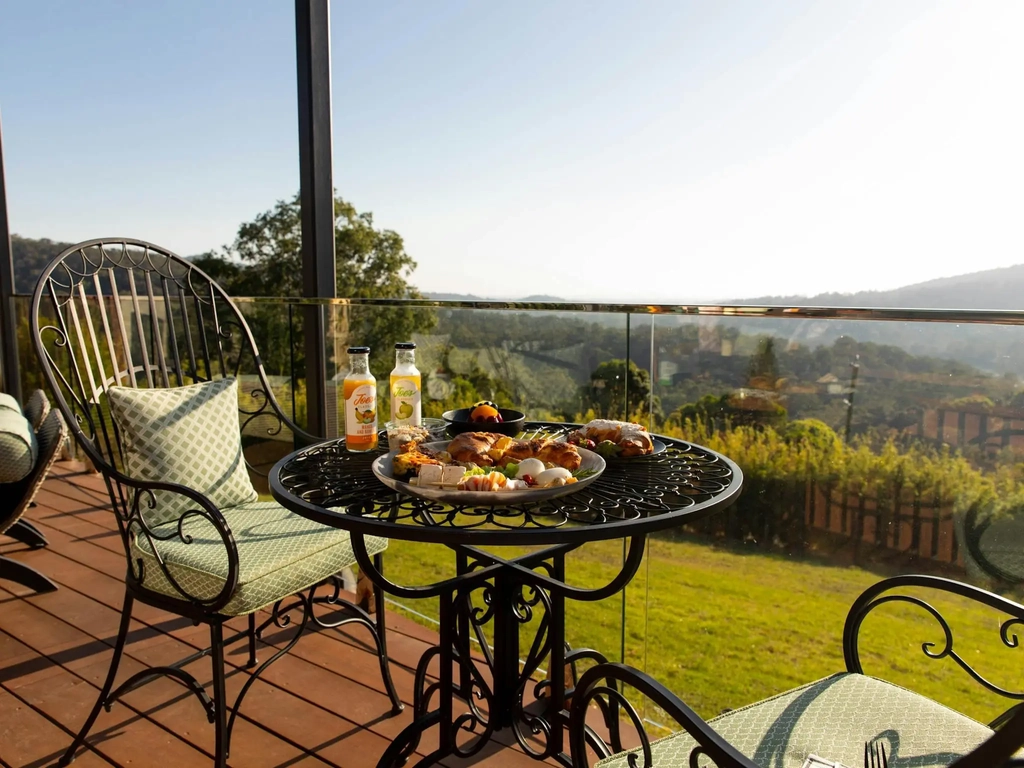 Spa Villa breakfast overlooking the GC