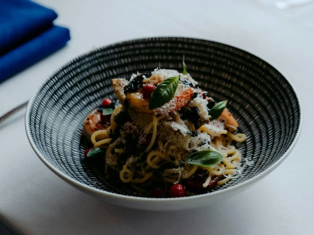 Grilled Prawn Spaghetti