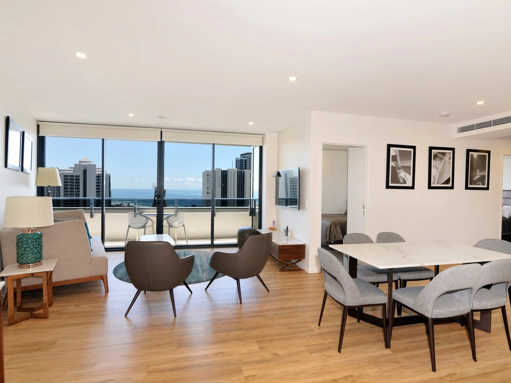 2 Bedroom Ocean View - Living & Dining Area