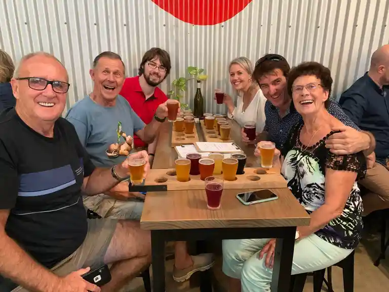 A mixed group of beer lovers at Slipstream