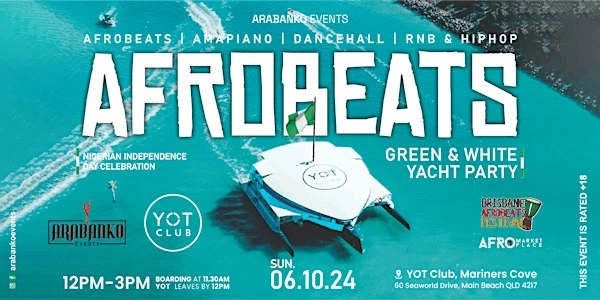 Afrobeats Green & White Yacht Party Image 1