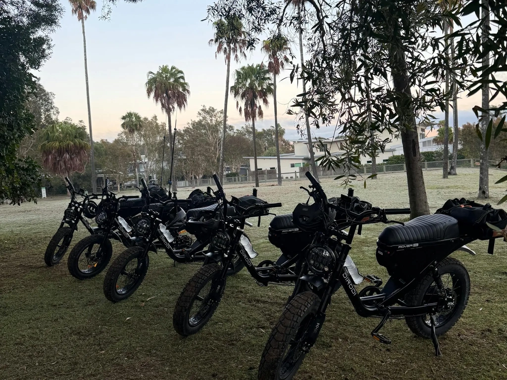 Bikes ready to go before tour