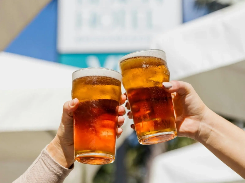 Cheers beers in the beer garden