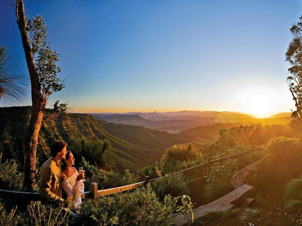 Couple Watching a Sunset at Mount Tambourine