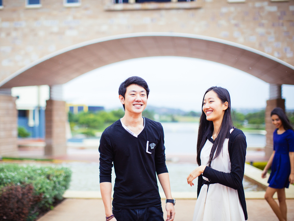 Students at Bond University Campus