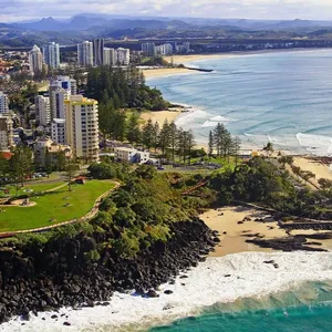 Aerial view of Point Danger