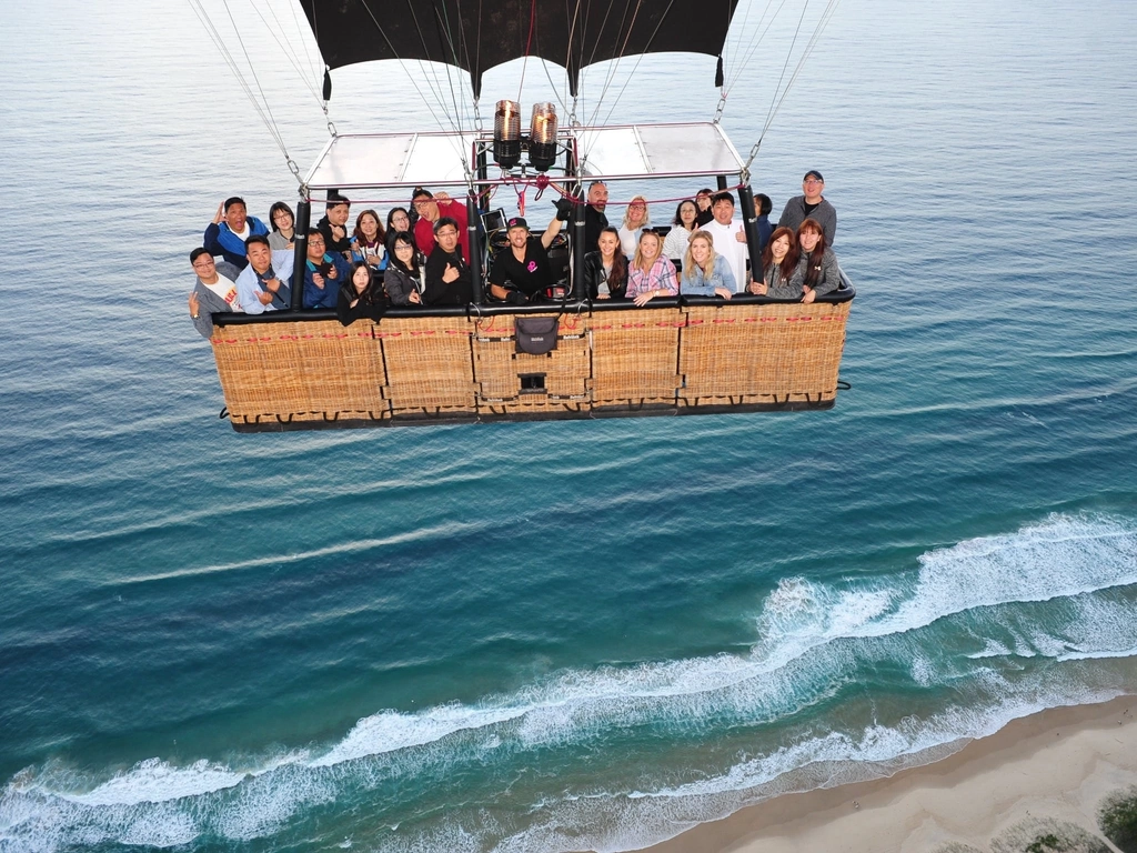 Flight along the beach