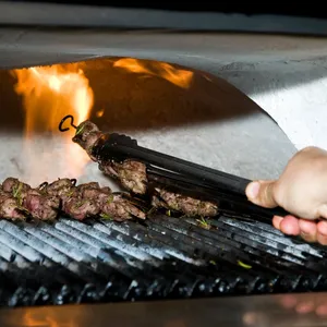 Grilling Rosemary and Garlic Lamb Skewers in the Taboon Oven