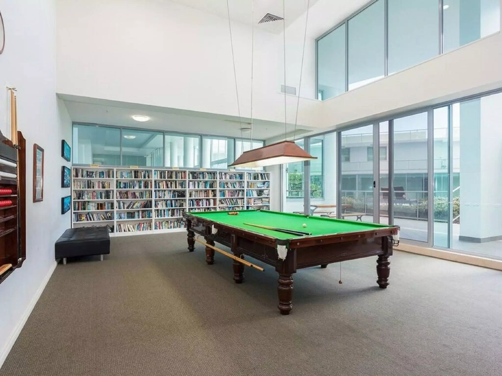 Billiards Room and spacious library area
