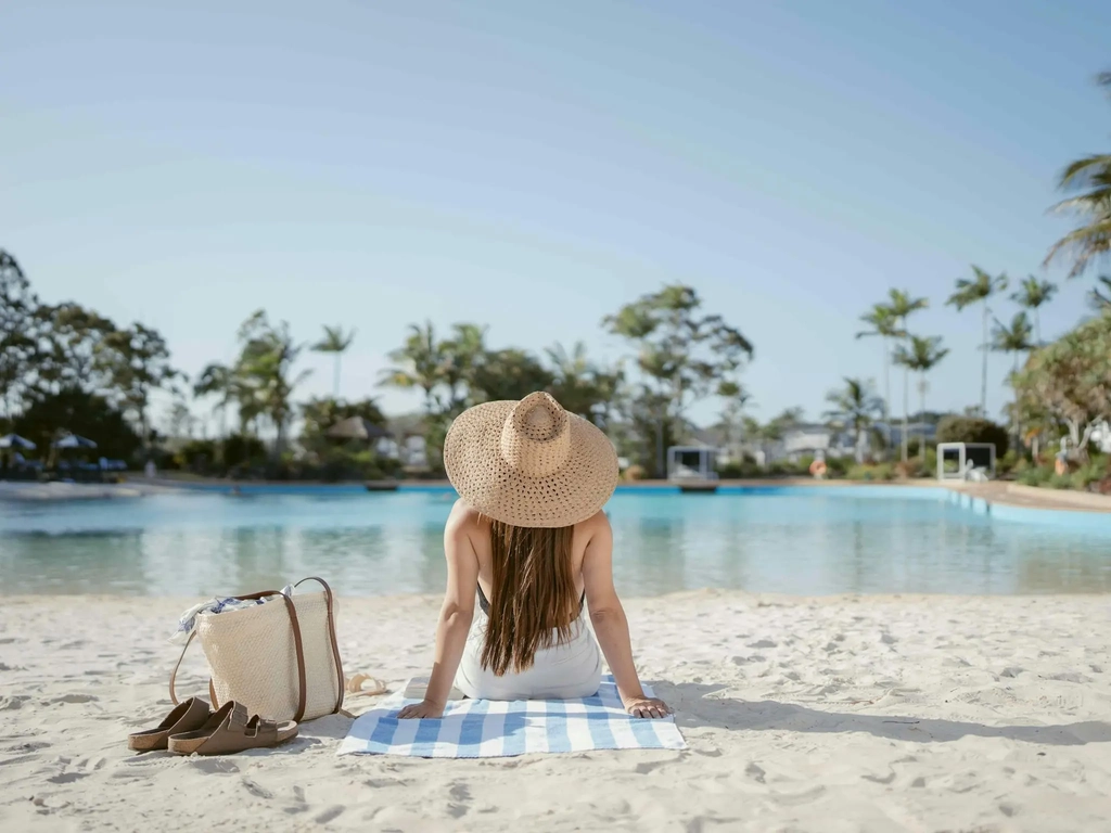 One acre lagoon beach