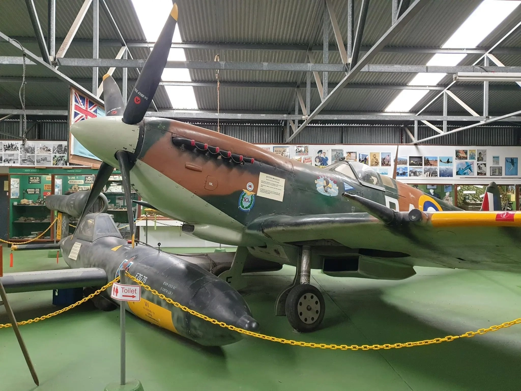 spitfire replica within museum