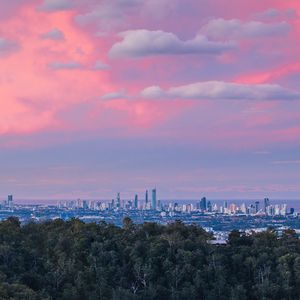 City Skyline at Sunset from the Gold Coast Hinterland