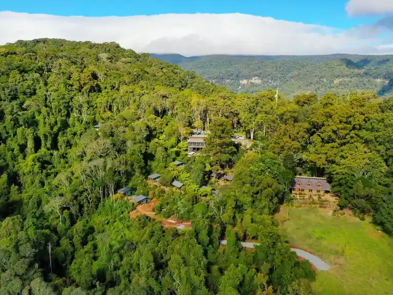 aerial view of the campsite