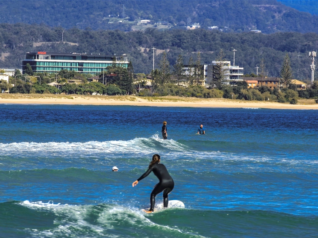 View of Rydges Gold Coast Airport from Greenmount Beach at Coolangatta