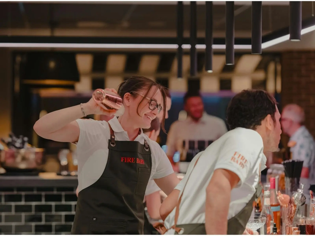Bartender preparing a cocktail