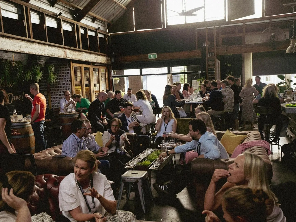 Granddad Jack's Craft Distillery full of people chatting