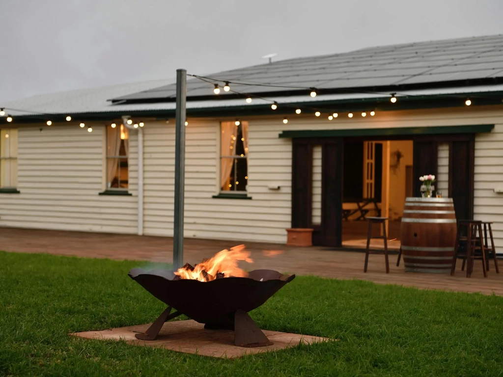 Fire pit on dusk