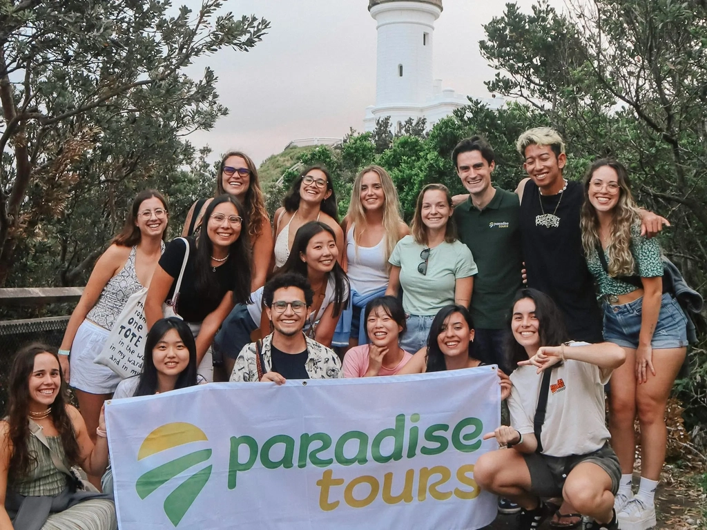 Paradise Tours group at Cape Byron Lighthouse