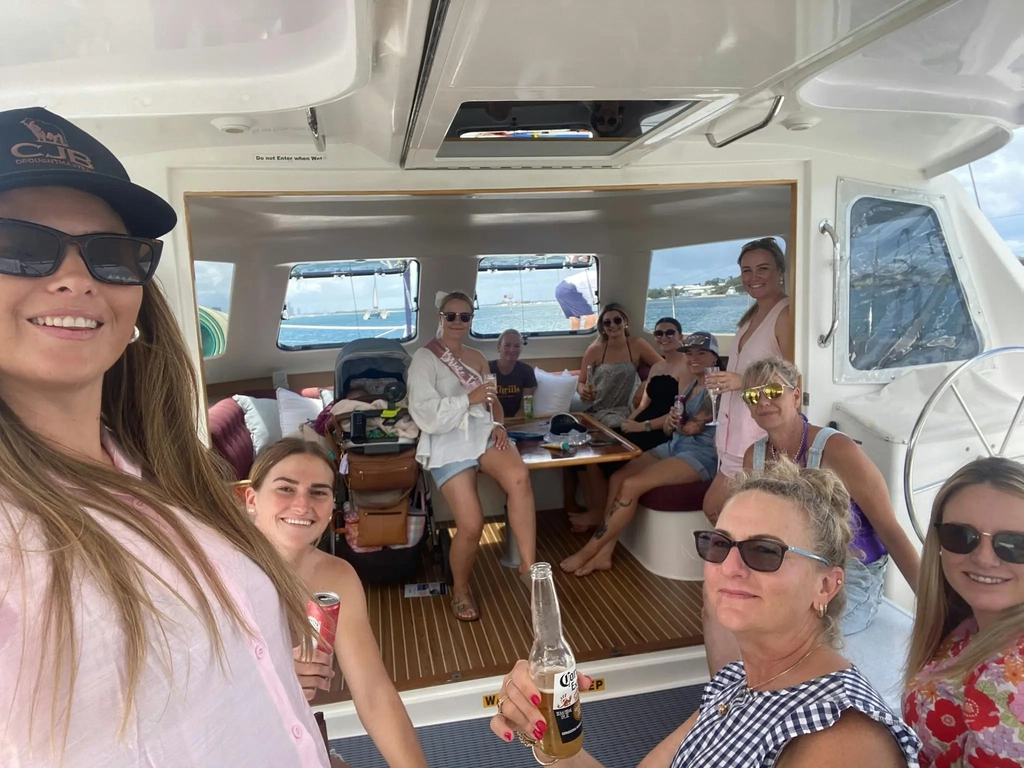 Hens parety on a private Gold Coast  party boat hire