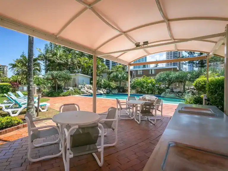 Spacious Pool and spa area