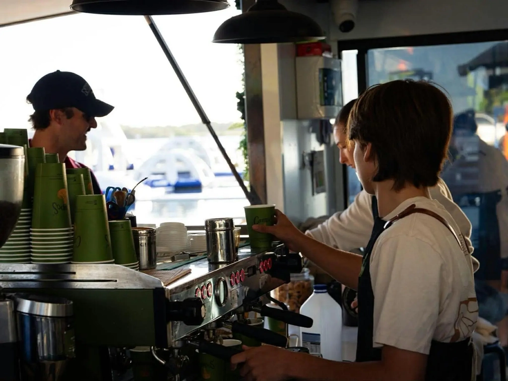 Harley & Hudson staff serving the customers at the front counter