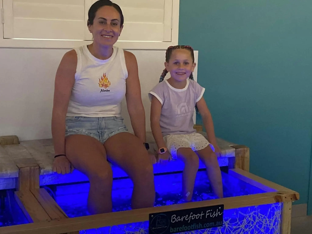 Two People enjoying a spa at Barefoot Fish Surfers Paradise