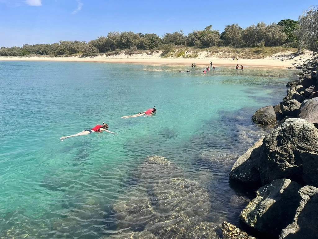 Snorkel close to shore at Wave Break Island’s reef—easy, fun, and full of colourful fish!