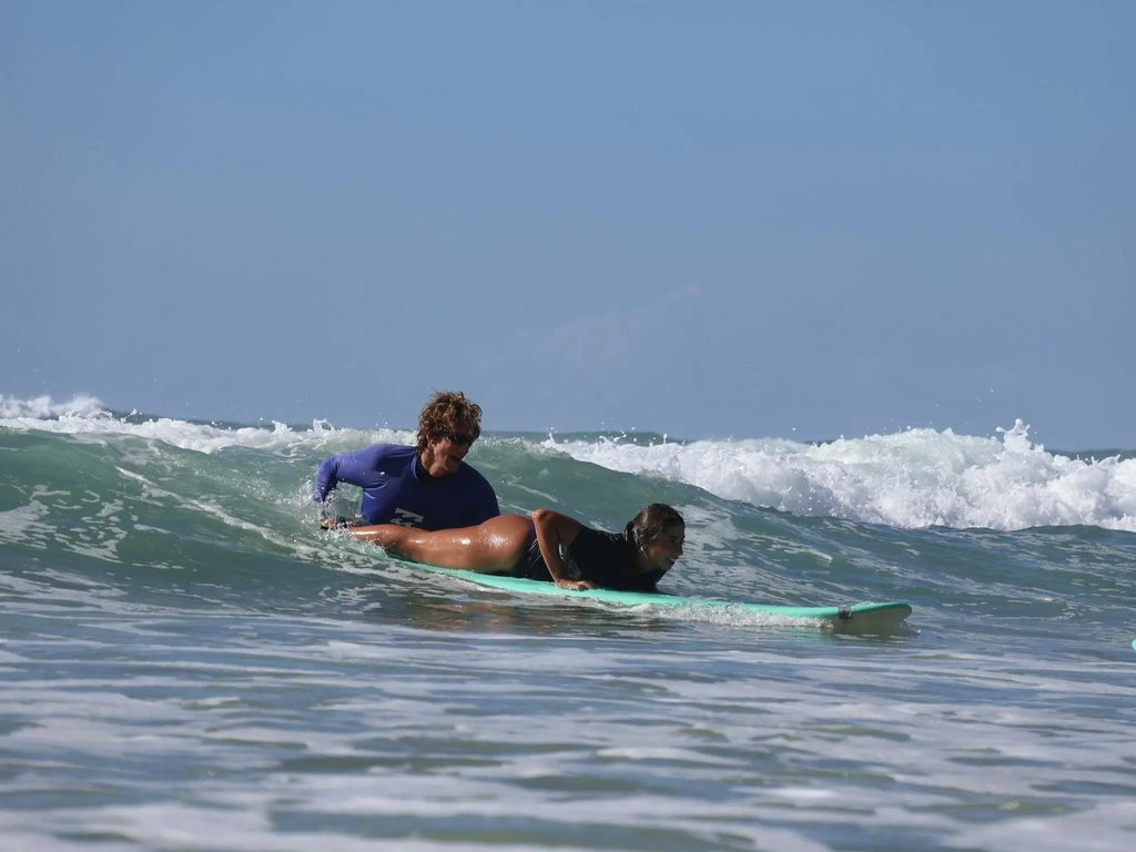 on the wave