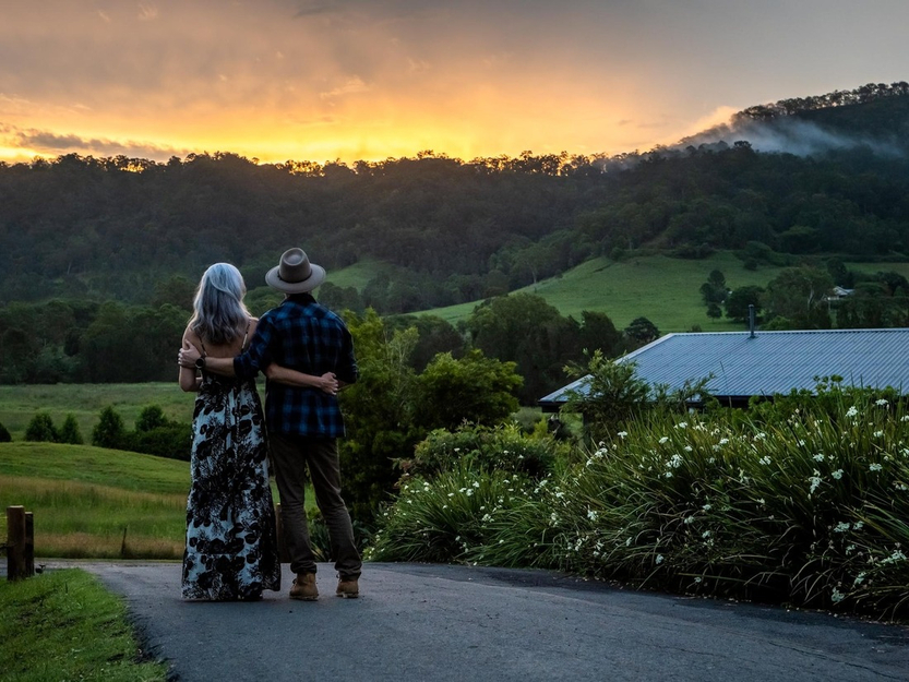 Sunset at the end of a magnificient day at Greenlee Cottages