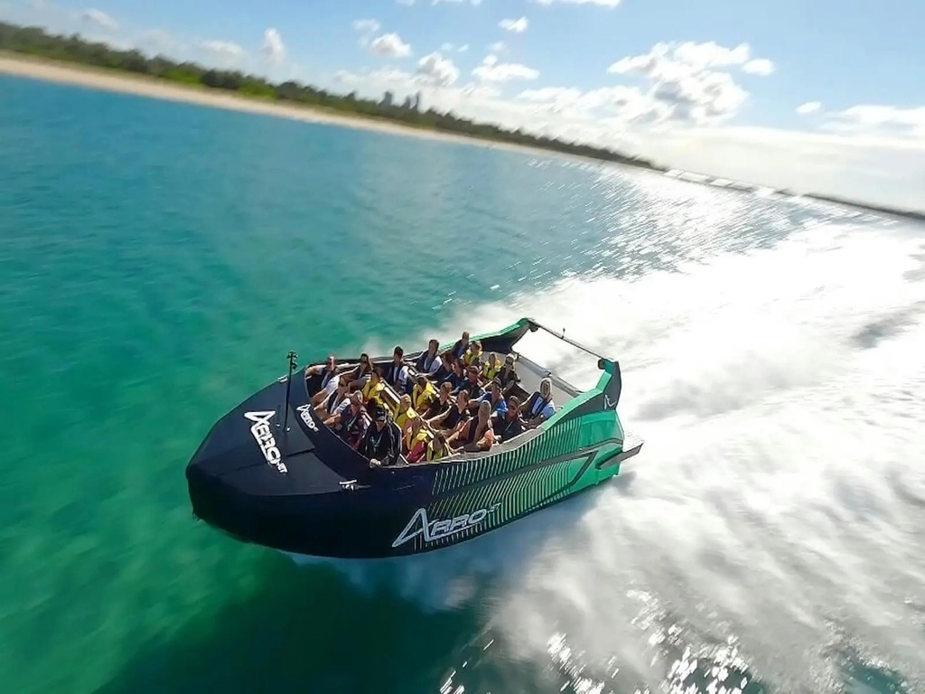 Arro Jet at high speed across the Gold Coast Broadwater