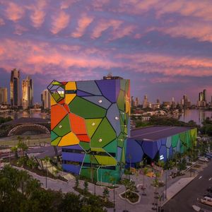 HOTA Gallery at sunset