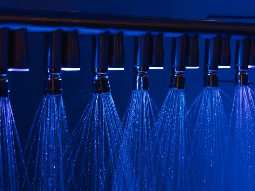 Vichy Shower Tunred On