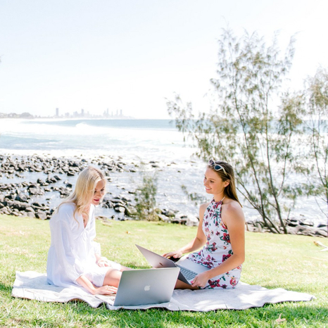 Students studying on Burleigh Hill