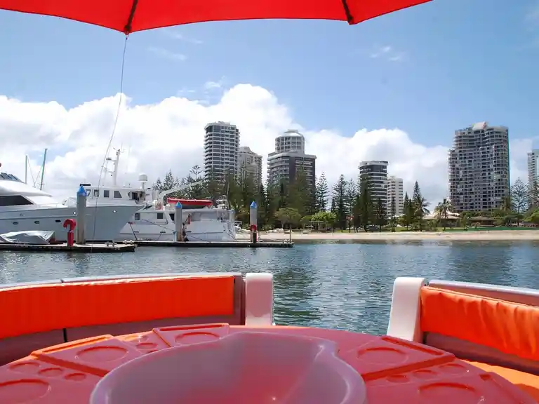 Scenic views from a Luxury Self Drive Round Boat