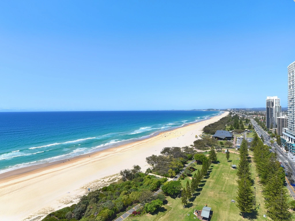 Balcony view on the beach