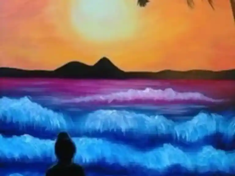 Learn to paint Coastal Zen - Burleigh Heads Sip 'n' Dip Image 1