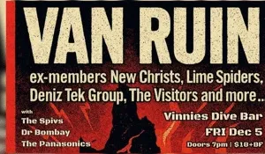 Van Ruin live at Vinnies! Image 1